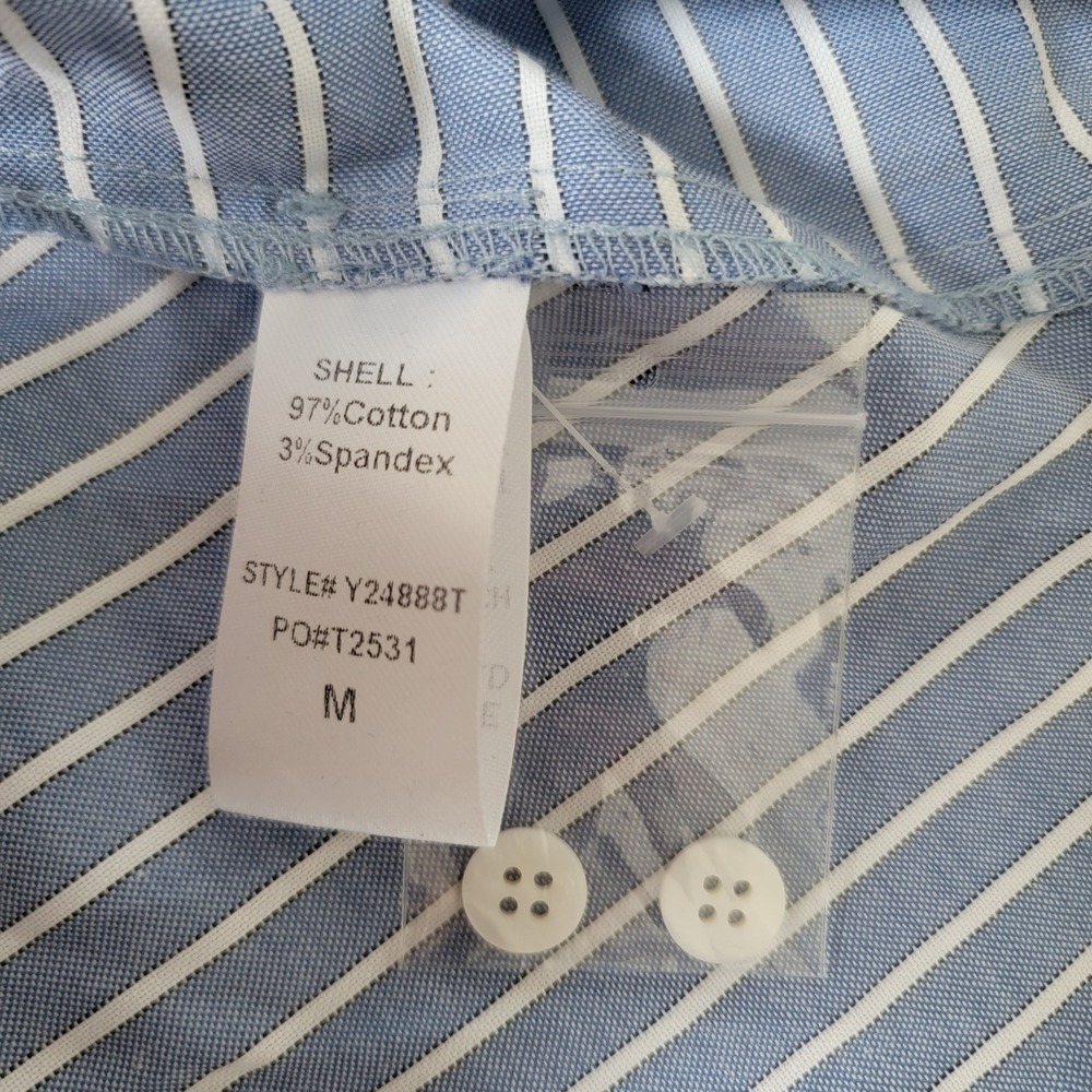NWT TUCKERNUCK Blue Stripe Callahan Shirt Dress Size Medium Cotton Blend - Picture 13 of 14